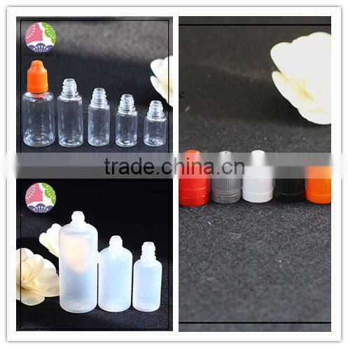 Plastic dropper bottle for eliquid 30ml/15ml clear decorative plastic containers pet dropper bottles with childproof