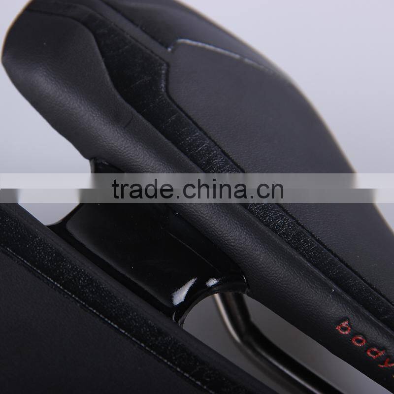 Red Bicycle Saddle Titanium base MTB leather mountain bikes saddle