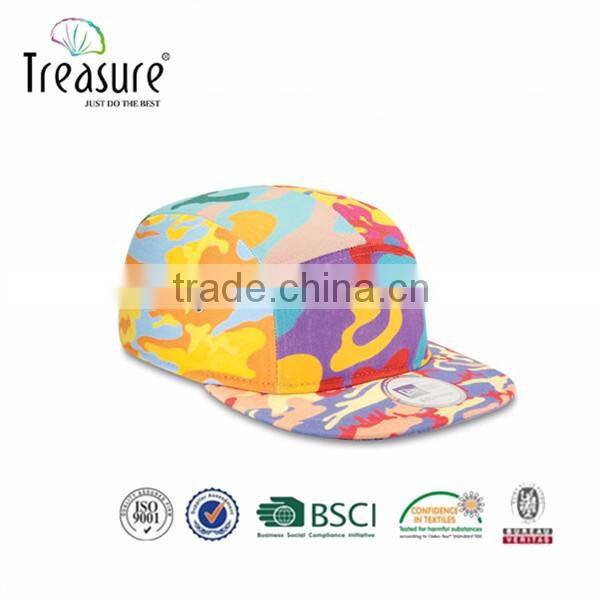 5 Panel Casual Flat Bill Adjustable Snapback Ahats and Caps