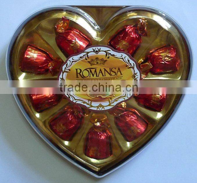 R-010P 10PCS Heart Chocolate