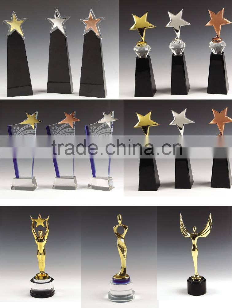 China Factory Custom logo Engraving K9 Crystal Award obelisk block trophy