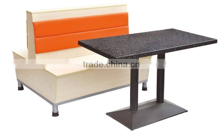 fast food double side fabric modern design comfotable restaurant round booth seating