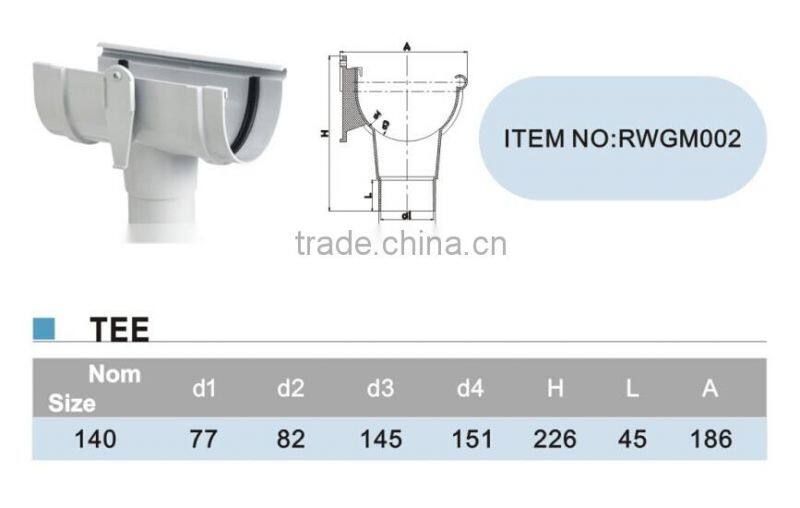 Best Quality ERA Anti-uv PVC Rain Gutter Tee