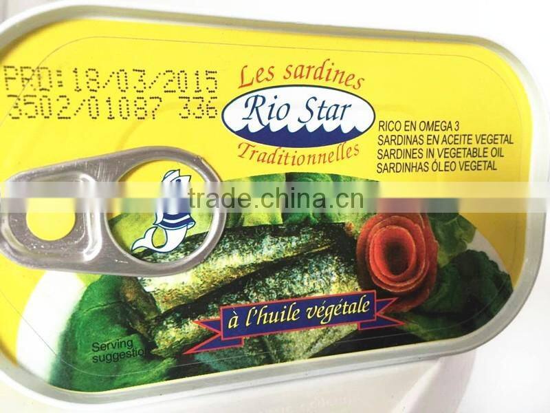 Ring-Pull 125g Canned Sardine With Vegetable Oil
