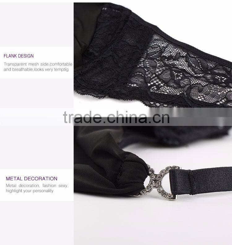 Direct Sale Breathable Push Up Large Size Sweet Girl Women Bra Set