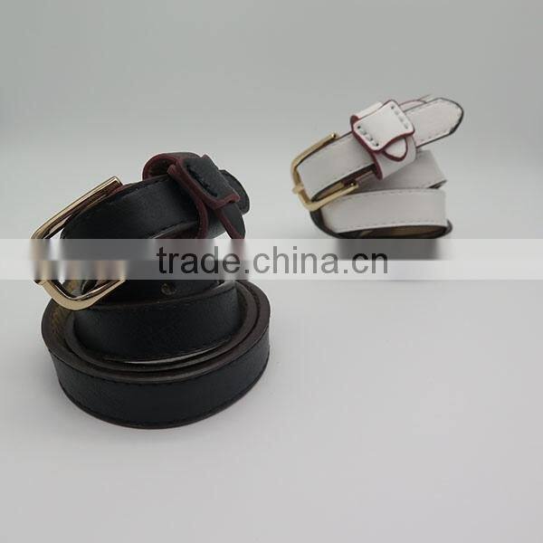 Colorful skinny women leather belt