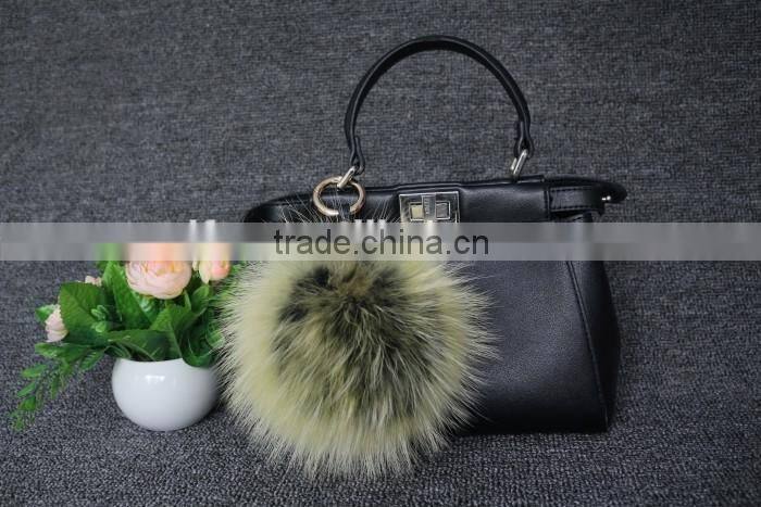 Nice Fur Fashionable Raccoon Fur Ball Fur Keyring