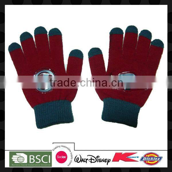 Winter fashion kid jacquard winter gloves