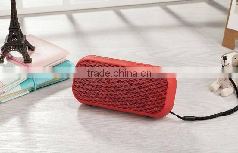 Portable mini bluetooth speaker with built-in rechargeable battery