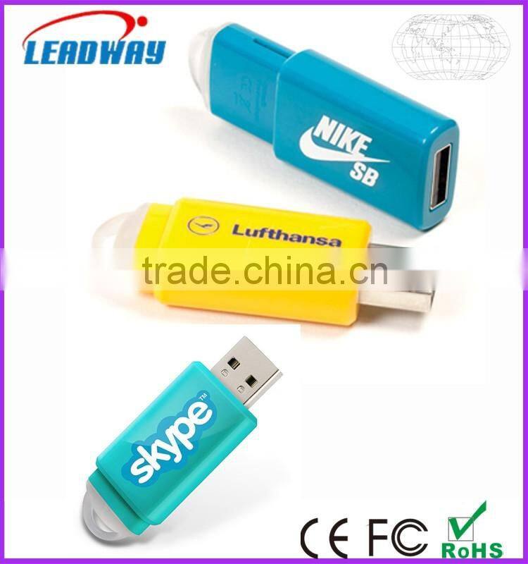 Cheapest retractable glide usb flash drive 32 gb with key chain