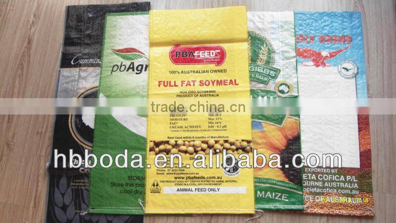 pp woven laminated feed gusset bags