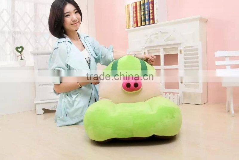 lovely cartoon animal model mcdull piggy kids' lazy small plush soffa