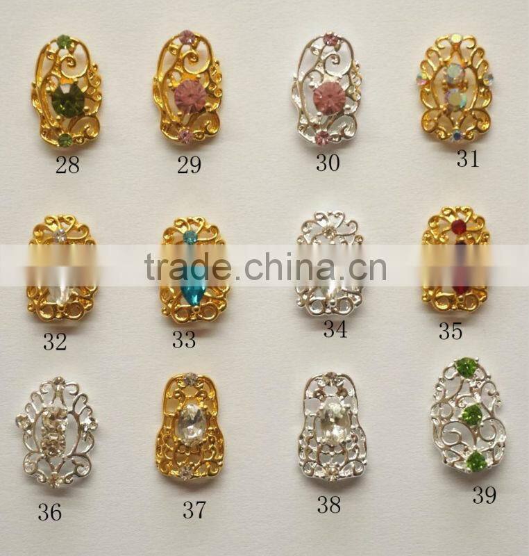 Nail art hollow design nail jewelry, alloy nail art decoration, metal nail art