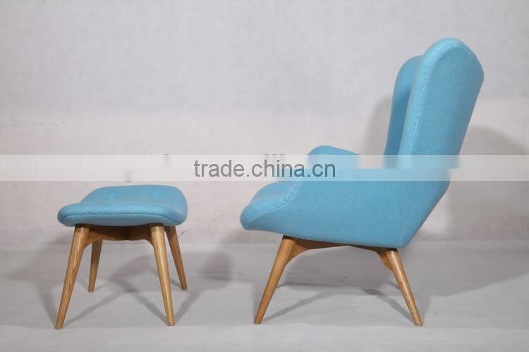 Hotel furniture chaise lounge chair grant featherston chair with footrest sale