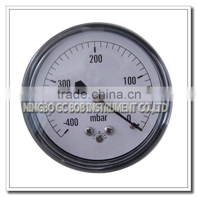 High quality 2.5 inch stainless steel brass internal vacuum pressure guage with back mounting