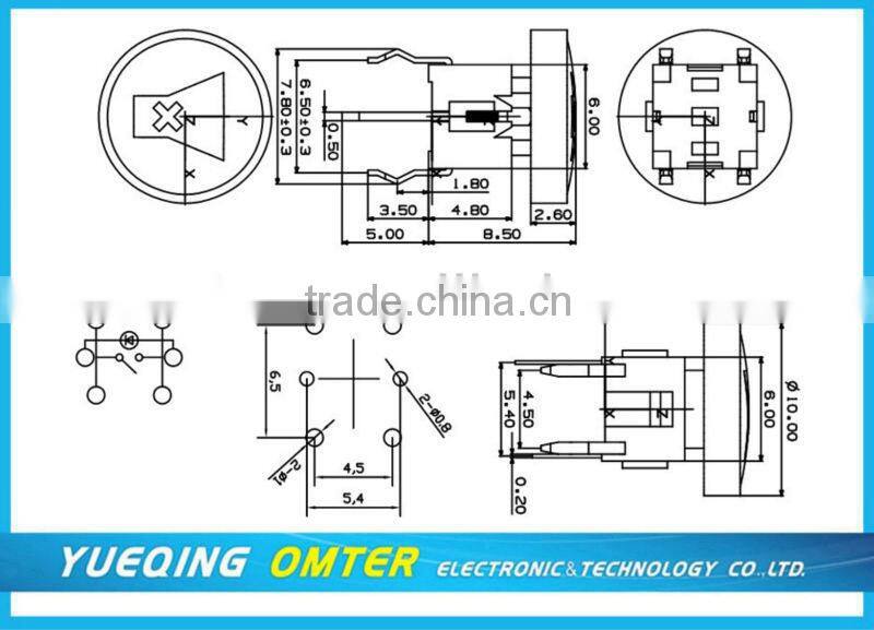 TS0672-0853c-r tact switch waterproof