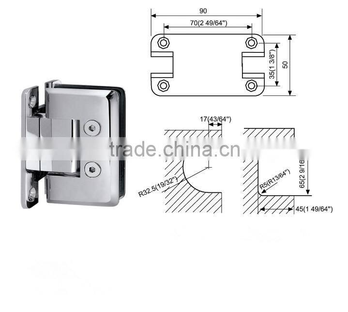 High Quality Factory Price Glass Shower Door Hardware Hinge