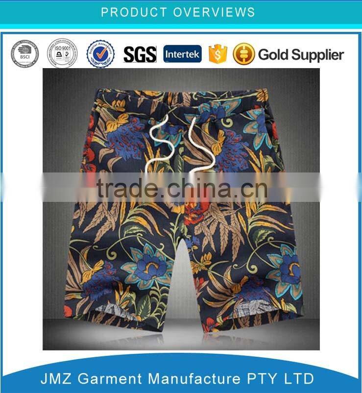 Wholesale polyester man board short print beach shorts China factory