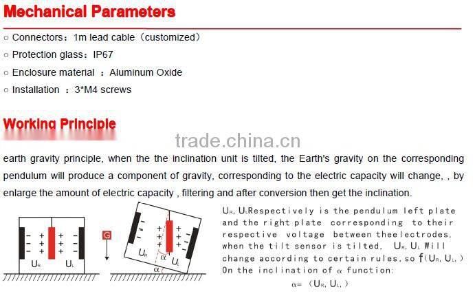LCA320 Low cost MEMS Based Analog Inclinometer With 0-5V or 0.5-4.5V optional , No-contact and Can Real Time Output