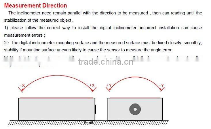 digital display inclinometer sensor, dual tilt sensor with "ZERO" setting ,resolution 0.01deg