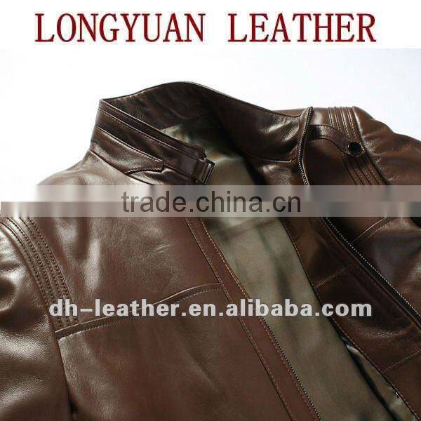 men's leather jackets with stand up collar