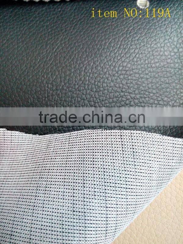 PVC sofa leather with cheapest price,knitting backing