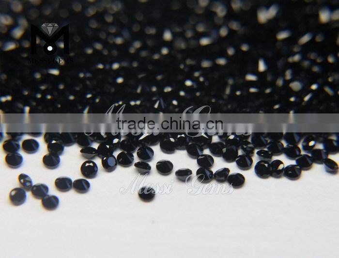 Factory Wholesale Price Gemstone Round 1.5mm Black Nano Gems