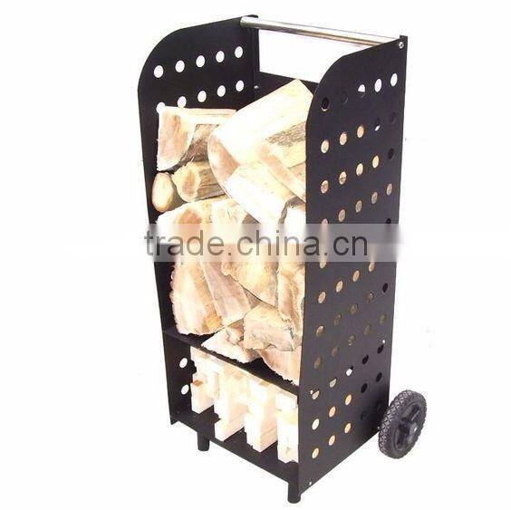 Log Carrying and Storage Box Trolley Firewood Cart Basket Log Holder TC2009