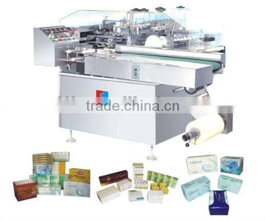 Automatic 3D/cellophane overwrapping/packing machine for tea, perfume, cigarette box