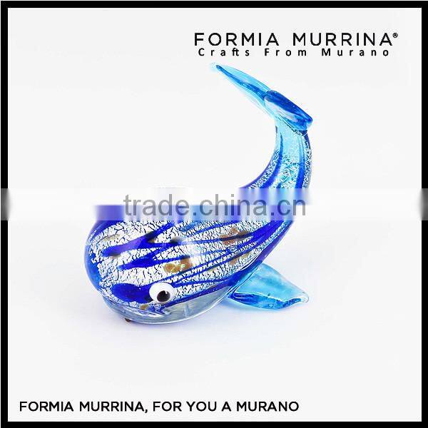 Home Decoration Glass Whale Vivid Animal Figurines