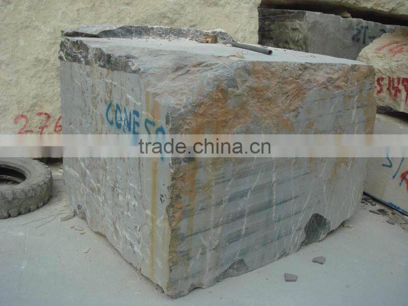 Black and gold marble block