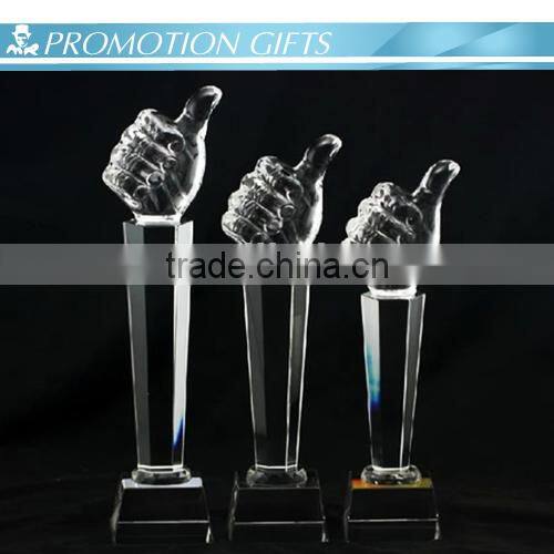 Popular Crystal Glass Trophy for Gift