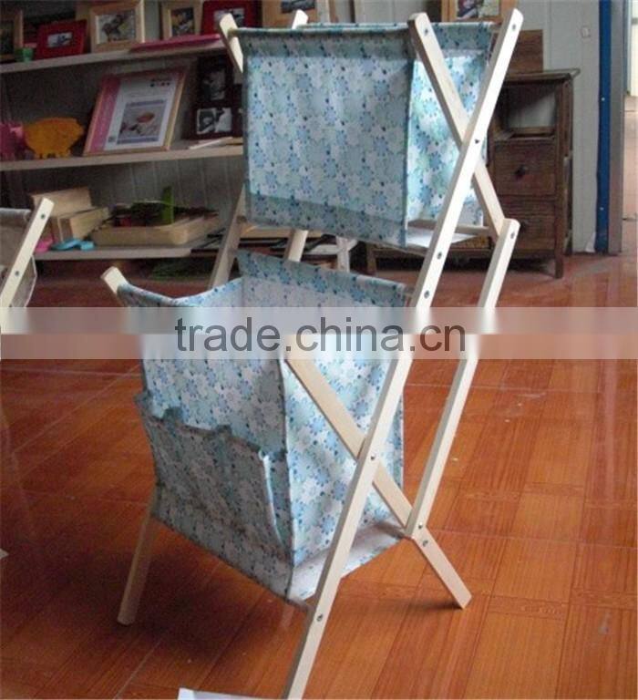 New style multi tiers folding wooden sundry storage rack