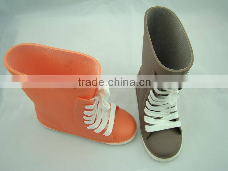 Kid Shoeslace PVC Rain Boot