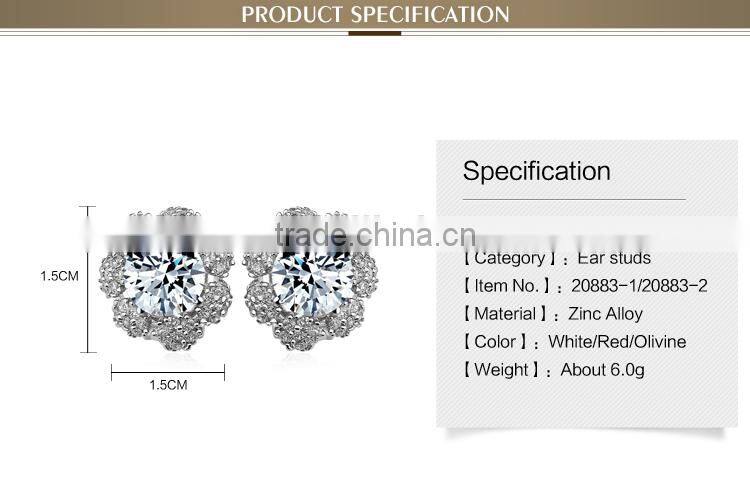 OUXI New designs wholesale changeable gold earrings made with Austria crystal