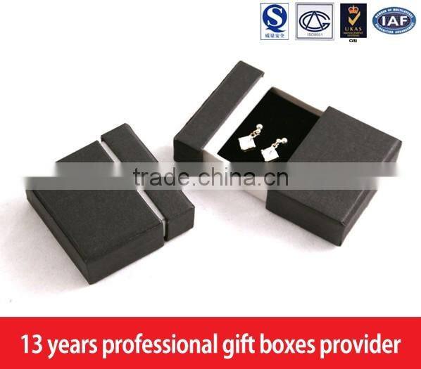 Black paperboard jewelry packing box drawer box jewellery / a set of wedding gift box