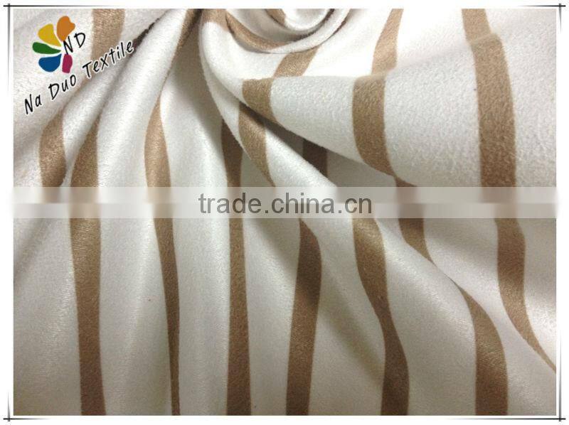 Stripe Textile Printing Suede Fabric/Digital printed fabrics