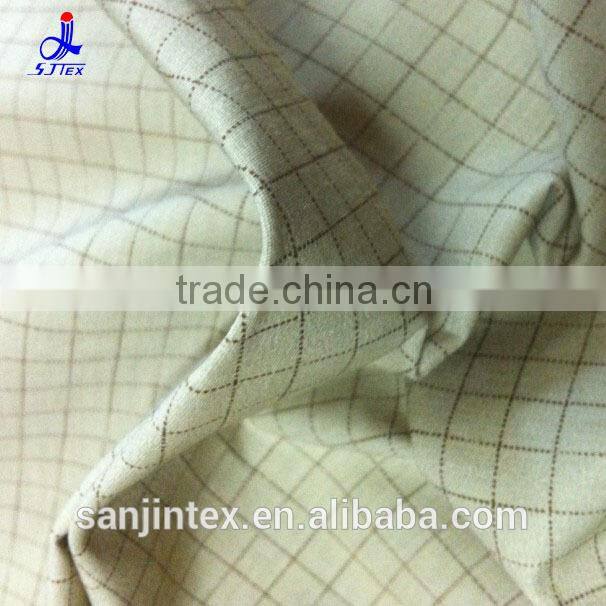 N/C Spandex Interwoven Fabric Pigment Plaid Printing