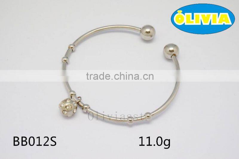 Olivia 2015 Modern 304 Stainless steel bracelet bangle jewelry with white zircon