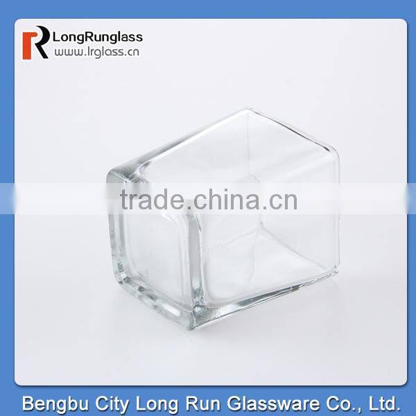 LongRun wedding decoration china supplier clear square angle wine glass whisky glass