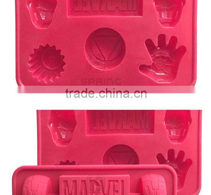 Charactor Shape Iron Man Handmade Silicone Soap Mold For Cake Chocolate