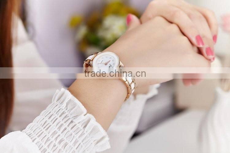 New models promotional round case enamel band geneva watches for women