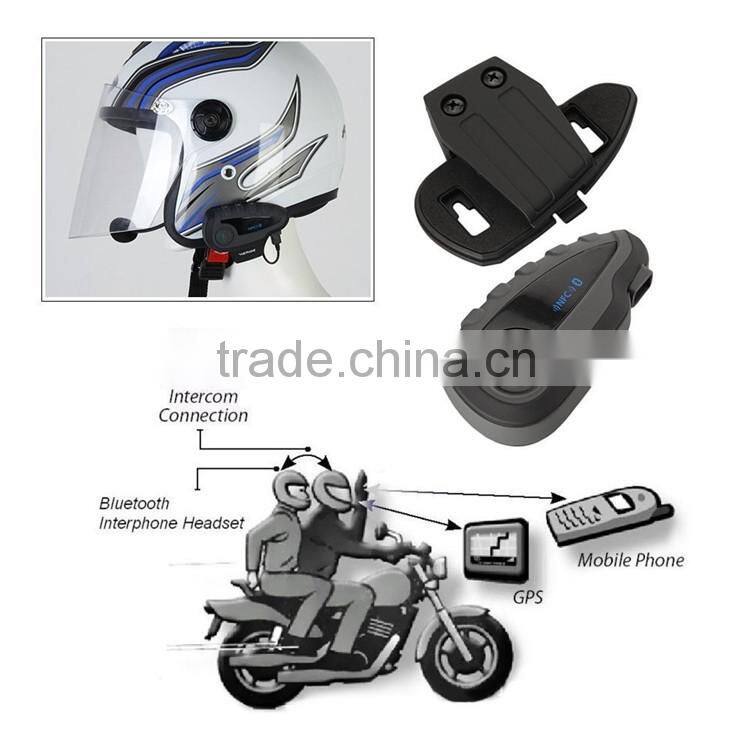 2016 New v8 1200m helmet talkie walkie bluetooth stereo headset motobike helmet with microphone