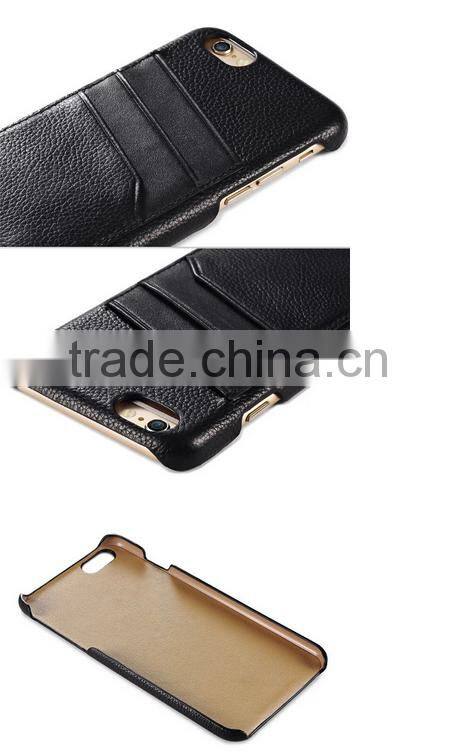 Luxury PU Leather Hard Case for iphone 6s Mobile Phone Cases with Credit Card Slots Holder Protective Back Cover