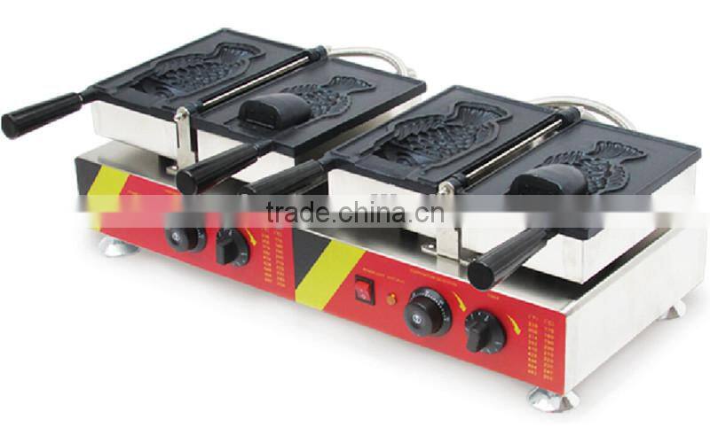 Commercial Use Non-stick 110v 220v Electric Dual 1pc Ice Cream Taiyaki Fish Waffle Baker