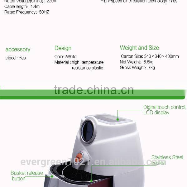 Electric turkey fryer with touch screen