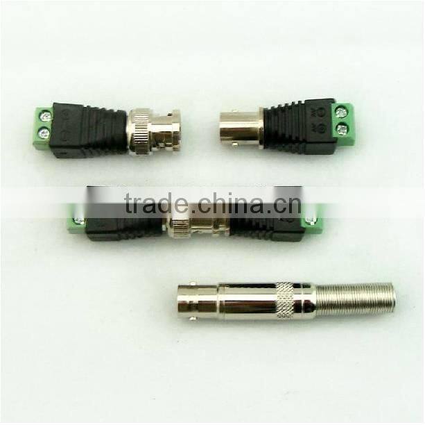 Coax CAT5 to CCTV Camera BNC Male Connector, BNC Connector Plug for CCTV Cable