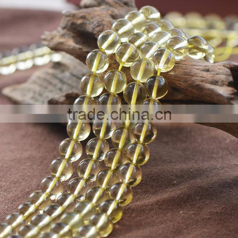 6mm 8mm 10mm 12mm 14mm round good yellow crystal stone natural citrine beads