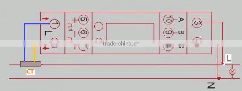 EM115 CT Din rail energy modbus meter with 330mV AC input