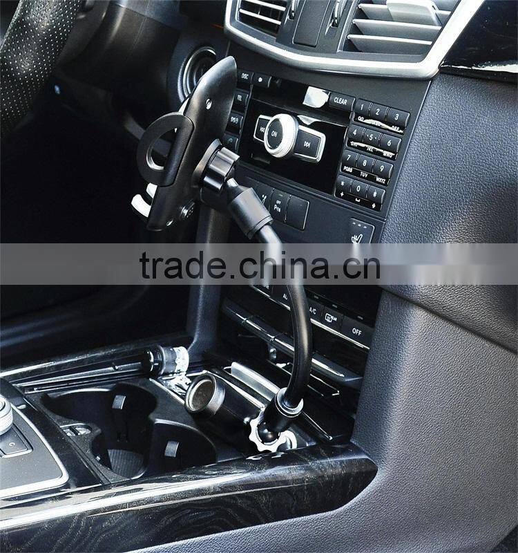 2015 Hottest Sale Dual USB Ports Car Charger Holder Rotating Adjustable Car Mount Stand Holder